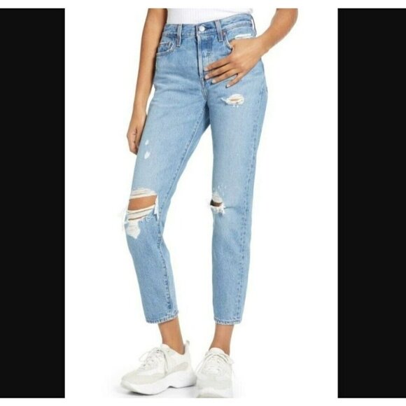 Levi's 501 Original High Rise Straight Fit Signature Button Fly Jeans 28x30 - Picture 1 of 7